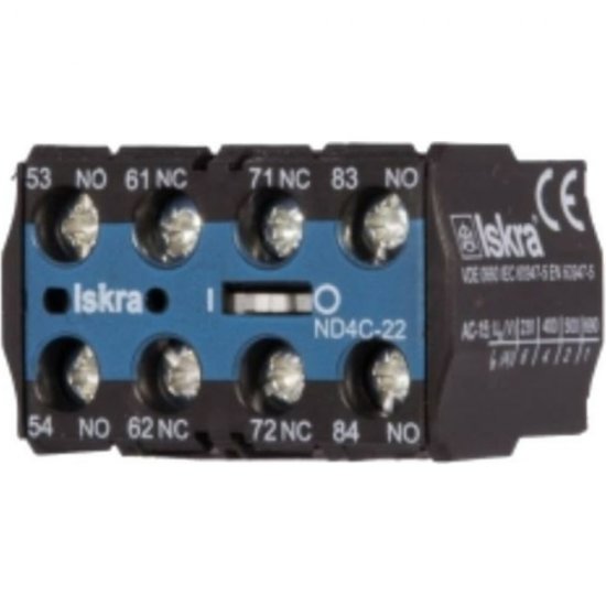 Блок-контакт для миниконтакторов iskra ND4M-13