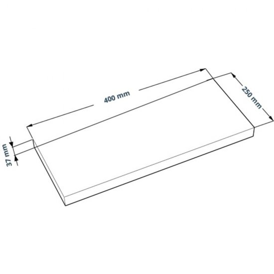 Полка Шведский Стандарт Фора 400х250х37 мм белая
