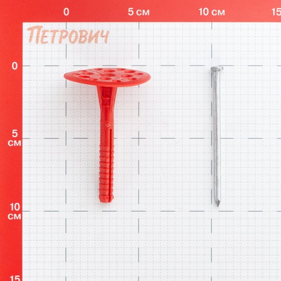 Дюбель для теплоизоляции Tech-Krep 10х90 мм металлический гвоздь (100 шт.)