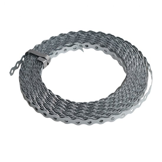 Лента крепежная перфорированная волнистая 12х0,5 мм 25 м