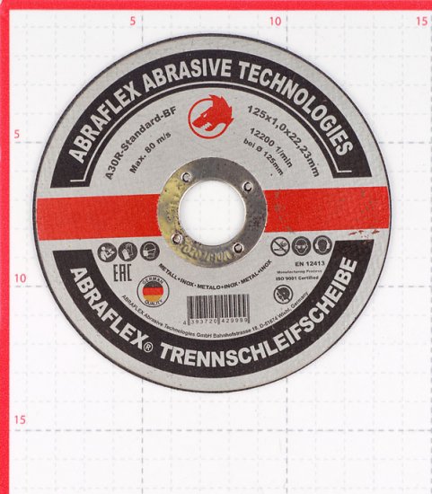 Круг отрезной по металлу Abraflex 125х22х1 мм (А125102223/29999)