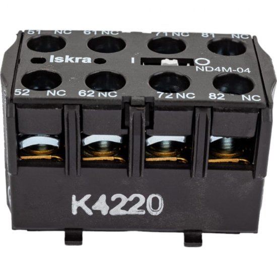 Блок-контакт для миниконтакторов iskra ND4M-04