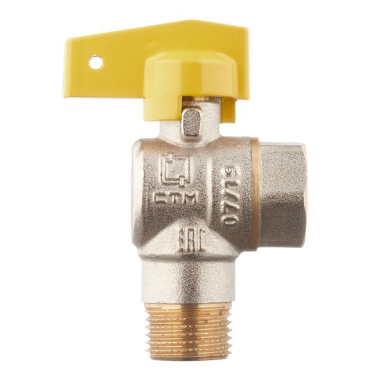 Кран шаровой газовый 1/2 НР(ш) х 1/2 ВР(г) бабочка угловой