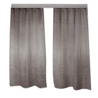 Штора тафта темно-серая 135х260 см Casa Conforte Тергалет (2 шт.) (6178691)