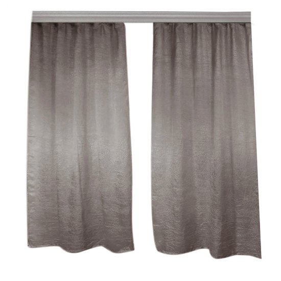 Штора тафта темно-серая 135х260 см Casa Conforte Тергалет (2 шт.) (6178691)