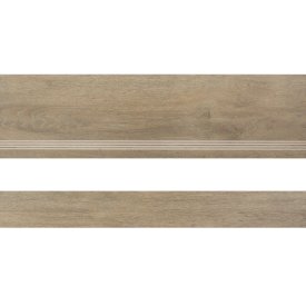 Керамогранит ступень с подступенком Estima Dream Wood бежевый DW02 1200х330х10 мм