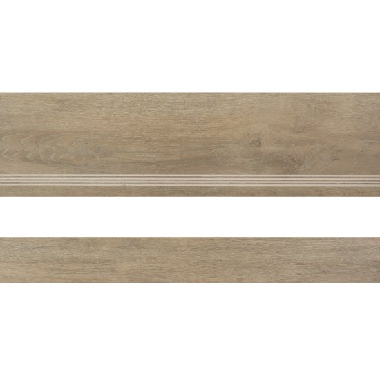 Керамогранит ступень с подступенком Estima Dream Wood бежевый DW02 1200х330х10 мм