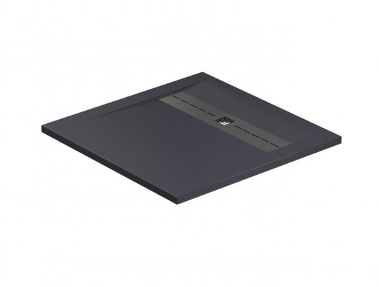Поддон Allen Brau Infinity литьевой мрамор 90х90х3 см квадрат антрацит низкий (8.21001-AM)