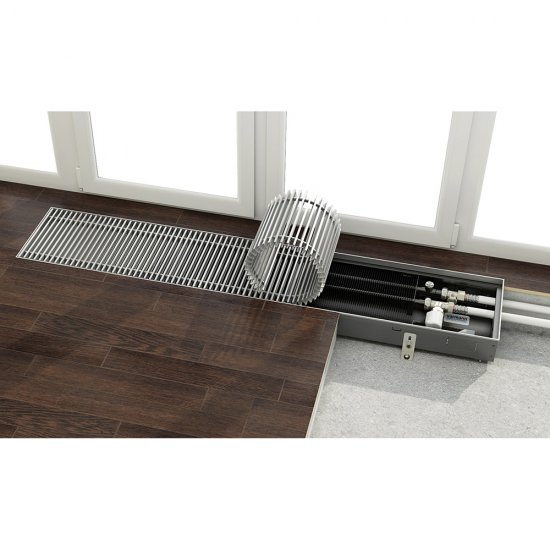 Конвектор внутрипольный Varmann Ntherm N с 1 теплообменником 2400х230х90 мм боковое подключение