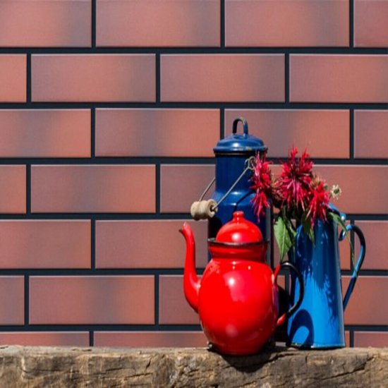 Клинкерная плитка для фасада Cerrad Elewacja gladka (32 шт.= 0,5 кв.м) вишня 245х65х6,5 мм