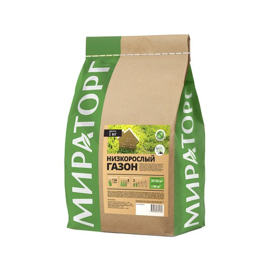 Семена газонной травы Низкорослый газон Мираторг 1 кг