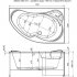 Ванна акриловая Aquanet Capri 170х110 см правая с ножками (00205387)