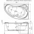 Ванна акриловая Aquanet Capri 160х100 см правая с ножками (00205386)