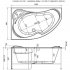 Ванна акриловая Aquanet Capri 160х100 см левая с ножками (00205476)