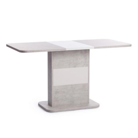Стол кухонный раздвижной прямоугольный 1,05х0,69 м белый бетон Smart (18993)