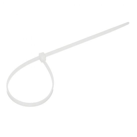 Стяжка кабельная Volsten V02-1W 250х4,8 мм нейлонoвая белая (100 шт.)