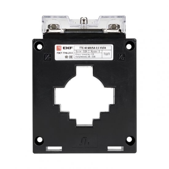 Трансформатор тока EKF PROxima ТТЕ-40-400/5А 660 В IP20 однофазный с универсальным окном класс точности 0,5