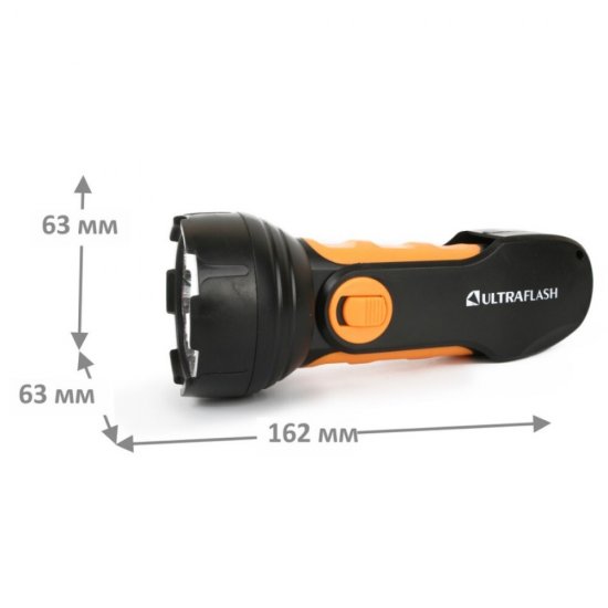 Фонарь ручной Ultraflash LED3816 (LED3816) светодиодный 6 LED 2,9 Вт аккумуляторный SLA 500 мАч пластик 1 режима