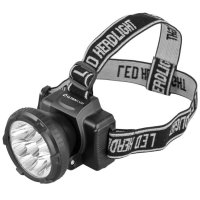 Фонарь налобный Ultraflash LED5363 светодиодный 9 LED 0,66 Вт аккумуляторный SLA 500 мАч пластик 2 режима (LED5363)