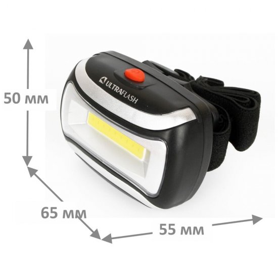 Фонарь налобный Ultraflash LED5380 (LED5380) светодиодный 1 LED 3 Вт светодиодный пластик 3 режима