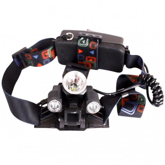 Фонарь налобный Ultraflash светодиодный 3 LED 5 Вт аккумуляторный Li-Ion 1200 мАч пластик/алюминий 4 режима (LED5335)