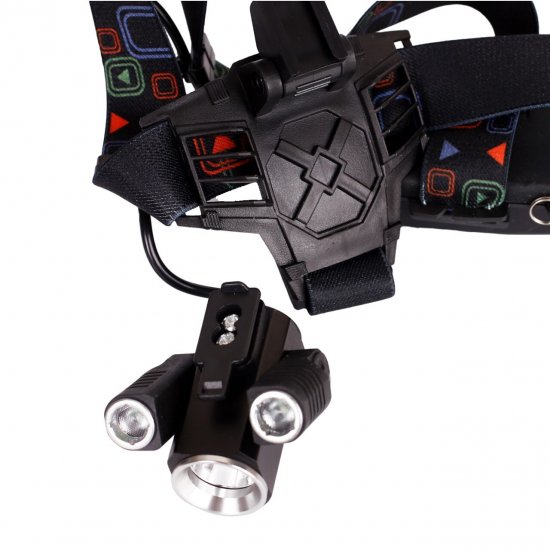 Фонарь налобный Ultraflash светодиодный 3 LED 5 Вт аккумуляторный Li-Ion 1200 мАч пластик/алюминий 4 режима (LED5335)