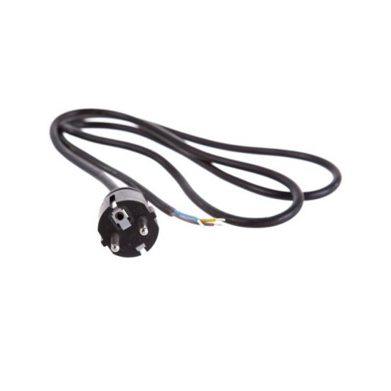 Шнур сетевой с вилкой 1,5 м ПВС-ВП 3х1 кв.мм 16 А Volsten черный (S-LR2A black)