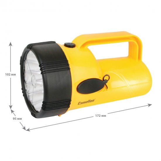 Фонарь ручной Camelion светодиодный 19 LED 1,68 Вт аккумуляторный SLA 2200 мАч пластик (LED29314)