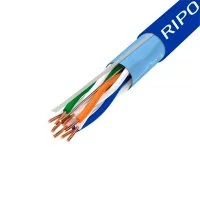 Интернет-кабель (витая пара) FTP CAT6 4х2х0,57 мм экранированный Ripo синий (100 м)