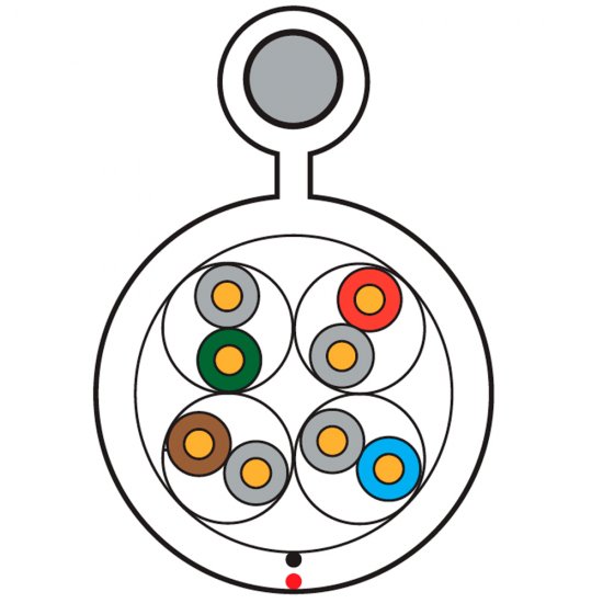 Интернет-кабель уличный (витая пара) FTP CAT5e 4х2х0,46 мм экранированный Ripo с тросом черный (50 м)