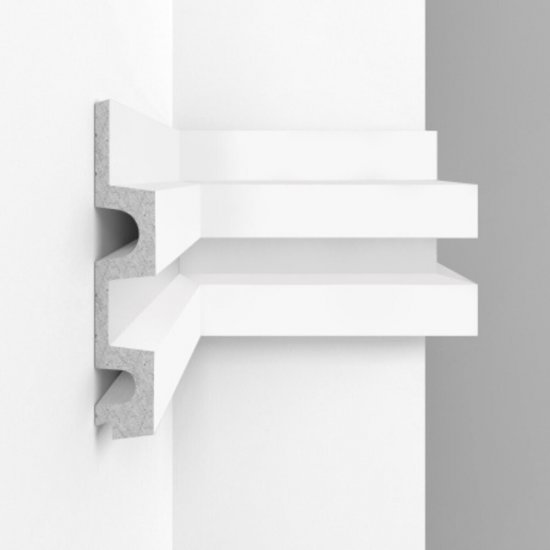 Панель декоративная из экополимера 122х2900х21 мм Decomaster D302-115-10 белая 0,354 кв.м