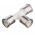 Тройник Henco (9PKW-262626) 26(пресс) х 26(пресс) х 26(пресс) PVDF белый