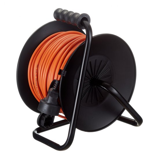 Удлинитель Партнер Электро без заземления 50 м на катушке 1,3 кВт 1 розетка ПВС 2х0,75 кв.мм IP44