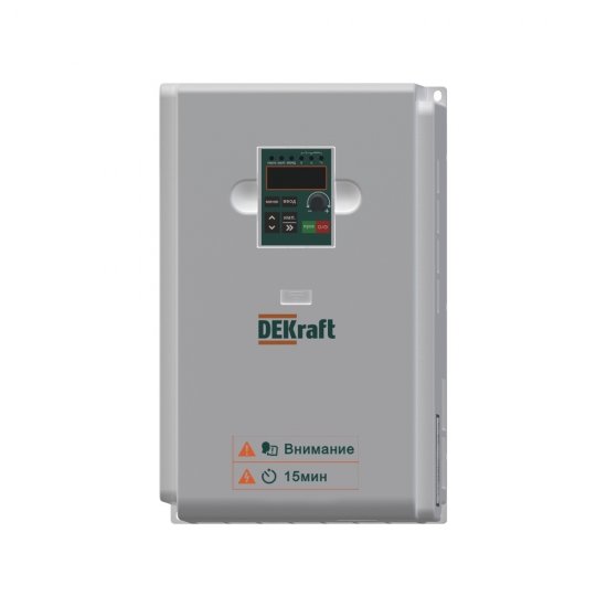 Преобразователь частоты Dekraft DEKV060 3P 26А 440 В на DIN-рейку (DEKV060G011T4B)