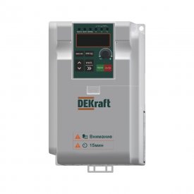 Преобразователь частоты Dekraft DEKV060 1P 27А 240 В на DIN-рейку (DEKV060G2R2S2)