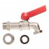 Кран шаровой латунный Valtec 1/2 НР(ш) х 1/2 НР(ш) ручка со штуцером угловой (VT.051.N.04)