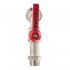 Кран шаровой латунный Valtec 1/2 НР(ш) х 1/2 НР(ш) ручка со штуцером угловой (VT.051.N.04)