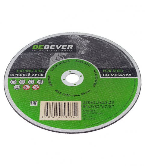 Круг отрезной по металлу Debever 230х22х2,5 мм (WC23025229S/30340)