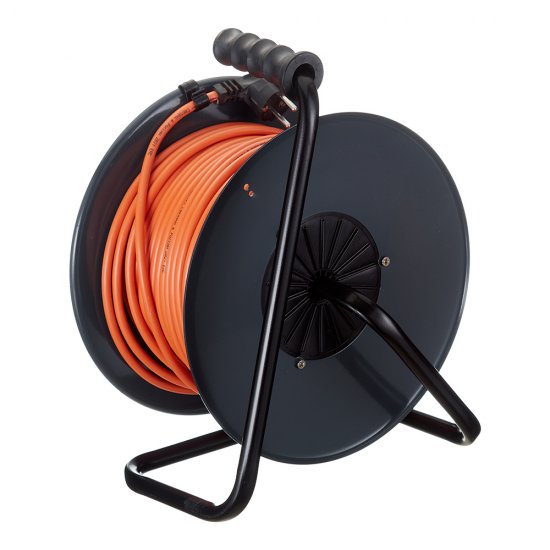 Удлинитель Партнер Электро с заземлением 50 м на катушке металл 3,5 кВт 4 розетки ПВС 3х1,5 кв.мм IP44