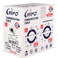 Интернет-кабель (витая пара) UTP CAT5e 4х2х0,51 мм Ripo Plus серый (50 м)