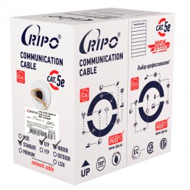 Интернет-кабель уличный (витая пара) UTP CAT5e 4х2х0,51 мм Ripo Standart оранжевый (50 м)