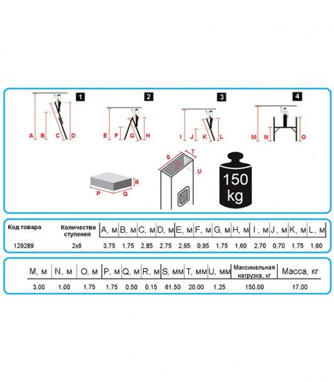 Лестница-помост Krause 2,75 м многофункциональная