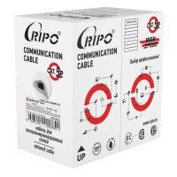 Кабель для видеонаблюдения UTP CAT5e 4х2х0,51 мм внутренний CCA Ripo Standart серый (30 м)