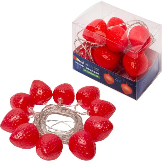 Светодиодная гирлянда Uniel ULD-S0400-010/STB/2AA STRAWBERRY