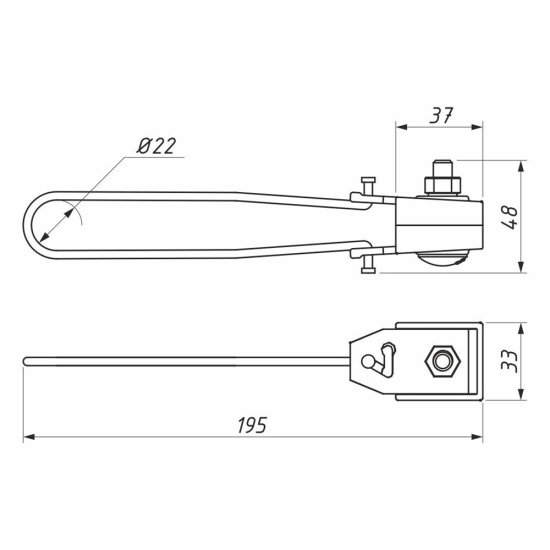 Зажим анкерный для СИП-4 ВК 2х10/2х35 РА 2/35 для однофазного ввода