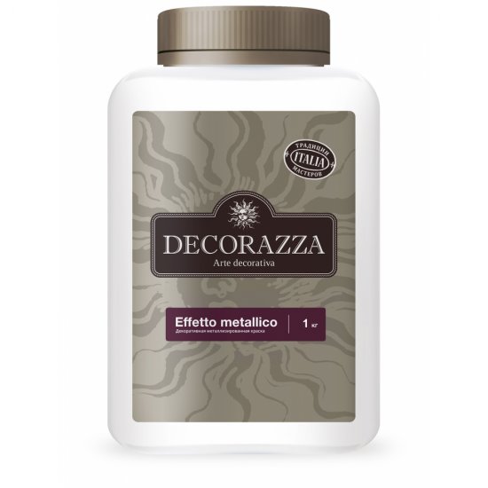 Декоративная металлизированная краска Decorazza Effetto metallico Argento EM 001