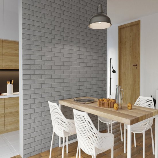 Клинкерная плитка для фасада Cerrad Foggia (38 шт.= 0,6 кв.м) светло-серая 245х65х8 мм