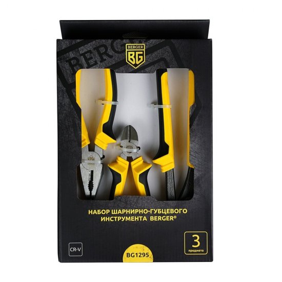 Набор шарнирно-губцевого инструмента для работы с крепежом Berger (BG1295) (3 шт.)