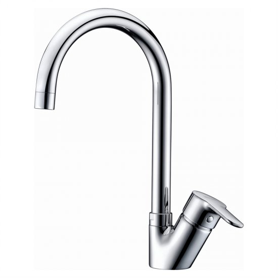 Смеситель для кухни WasserKraft Ruhr хром с высоким изливом однорычажный (24407)