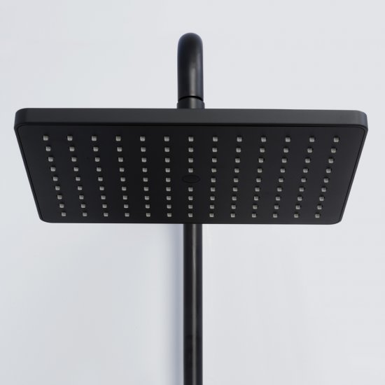 Душевая система WasserKraft с верхним душем с лейкой с термостатом черная (A11401)